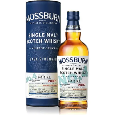 Mossburn Single Malt Scotch Whisky Distilled at the Teaninich Distillery Cask Strength 10 Year 750mL