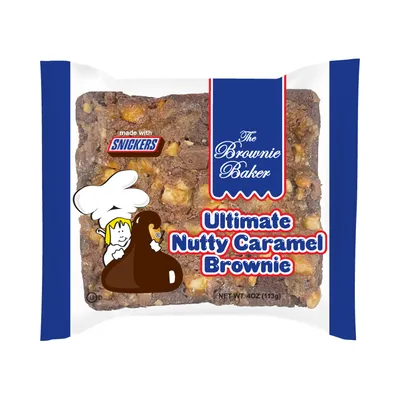 The Brownie Baker Ultimate Nutty Caramel Brownie 4 oz Bag