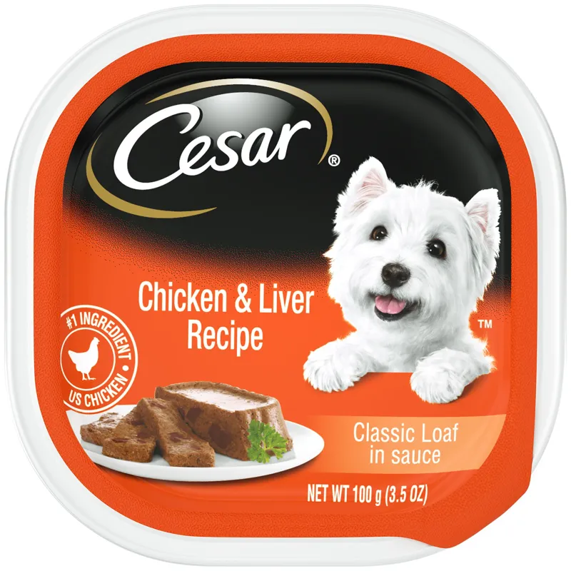 CESAR Classic Loaf in Sauce Chicken & Liver Recipe Dog Food view 1