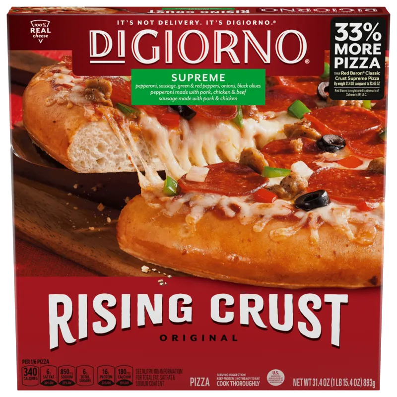 DiGiorno Supreme Rising Crust Pizza Box view 1