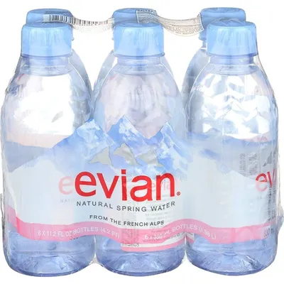 Evian Natural Spring Water 6-pack 11.2 oz