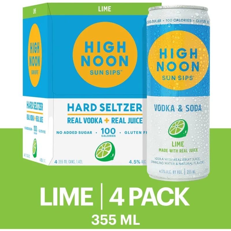 High Noon Lime Hard Seltzer view 1
