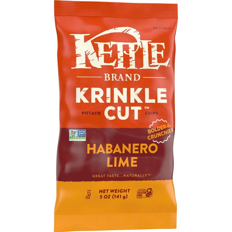 Kettle Brand Krinkle Cut Habanero Lime Potato Chips view 1