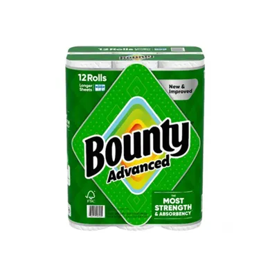 Bounty Advanced Paper Towels 2-Ply 103 Sheets per Roll 12 Rolls 12 Pack 669sq ft