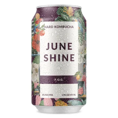 JuneShine P.O.G. Hard Kombucha 4 Pack 12 oz Cans