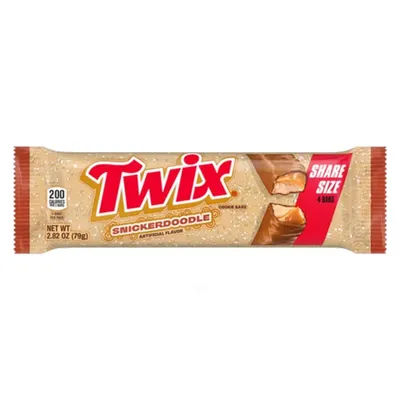 TWIX Snickerdoodle Cookie Chocolate Candy Bars Share Size 2.82 oz