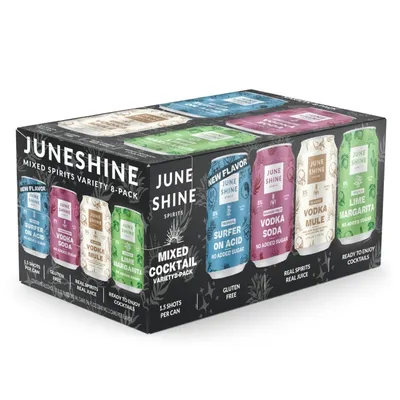 JuneShine Spirits Mixed Cocktail Variety Pack 8 Pack 12 oz Cans