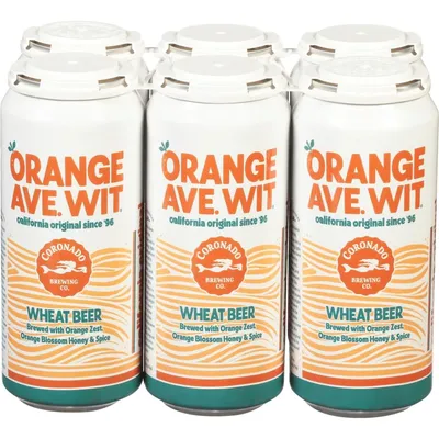 Coronado Brewing Co. Wheat Beer Orange Ave Wit 6 Pack 12oz Cans