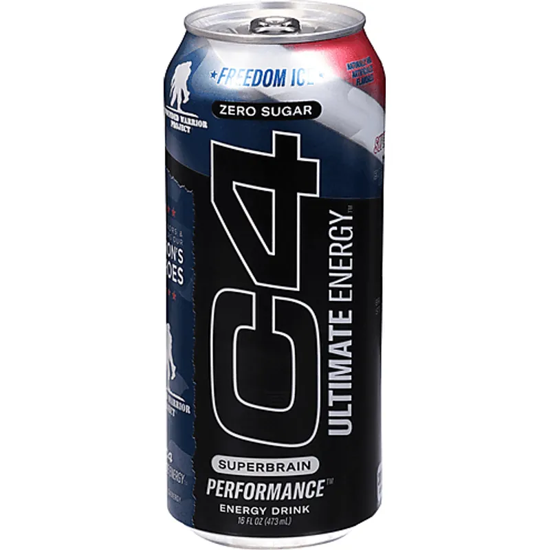 C4 Energy Drink, Performance, Zero Sugar, Freedom Ice view 1
