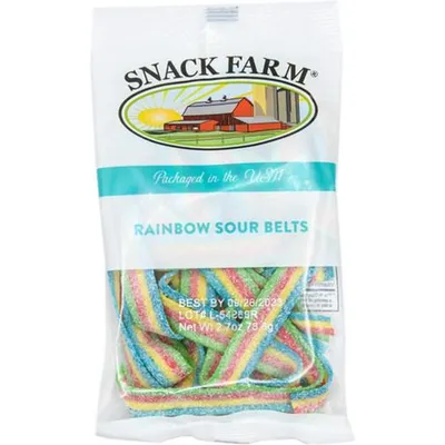 Snack Farm Sour Belts Apple Strawberry 2.7oz Bag