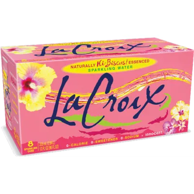 La Croix Hibiscus Sparkling Water 8x 12oz Cans