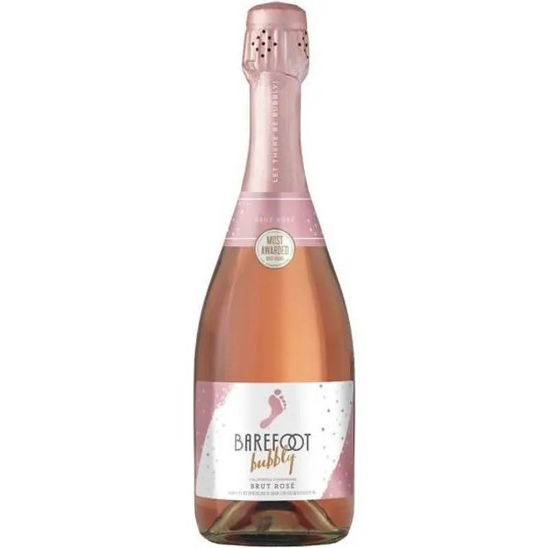 Barefoot Bubbly Brut Rose Champagne Blend Sparkling Wine view 1