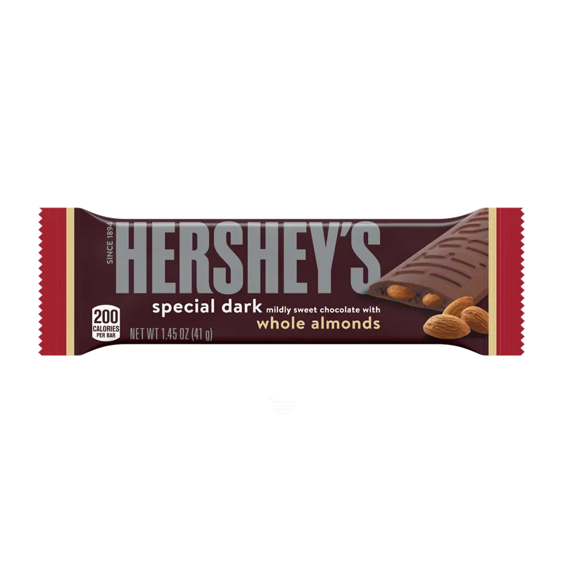 Hershey's Special Dark Chocolate Whole Almonds Candy Bar view 1