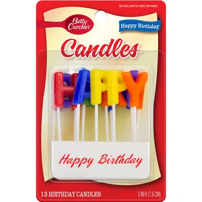 Betty Crocker Happy Birthday Candles 13 ct