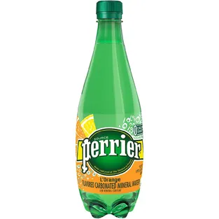 Perrier Sparkling Natural Mineral Water Lorange Bubbles & Lemon Orange Flavor