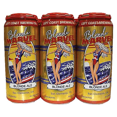 Left Coast Brewing Co. Blonde Marvel Blonde Ale 6-pack 16 oz cans