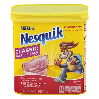 Nestlé Nesquik Strawberry Flavored Powder 18.7 oz
