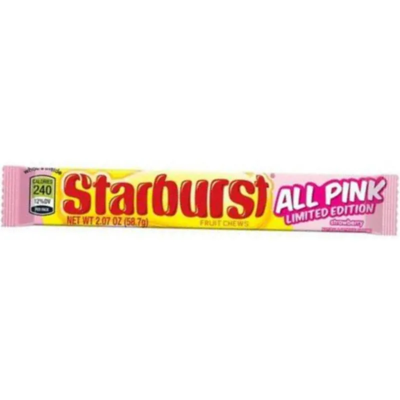 Starburst All Pink Fruit Strawberry Chews Candy view 1