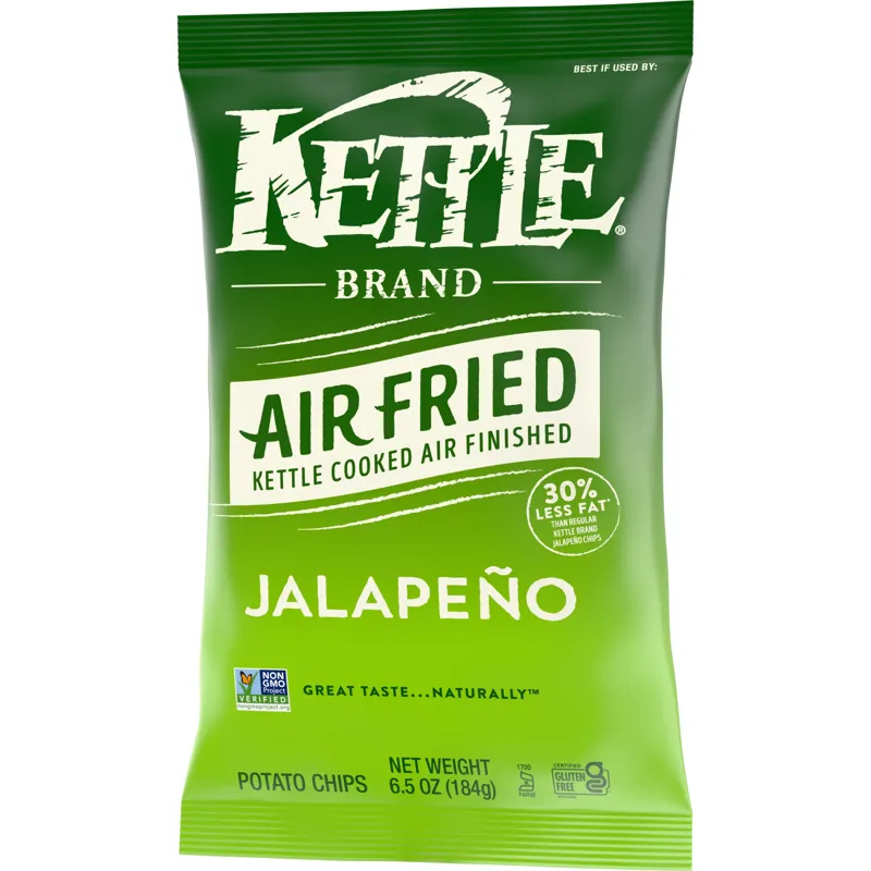 Kettle Brand Air Fried Potato Chips Jalapeno view 1
