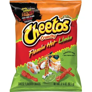 Cheetos Crunchy Flamin Hot Limon
