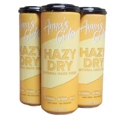 Anna's Cider Hazy Dry 4-pack 12oz cans