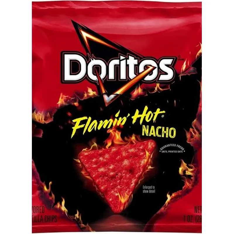 Doritos Tortilla Chips Flamin Hot Nacho view 1