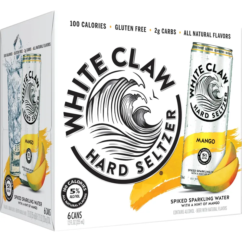 White Claw Spiked Sparkling Water Mango view 1