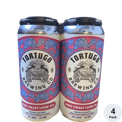 Tortugo Brewing West Coast Livin IPA 4 Pack 16 oz Cans