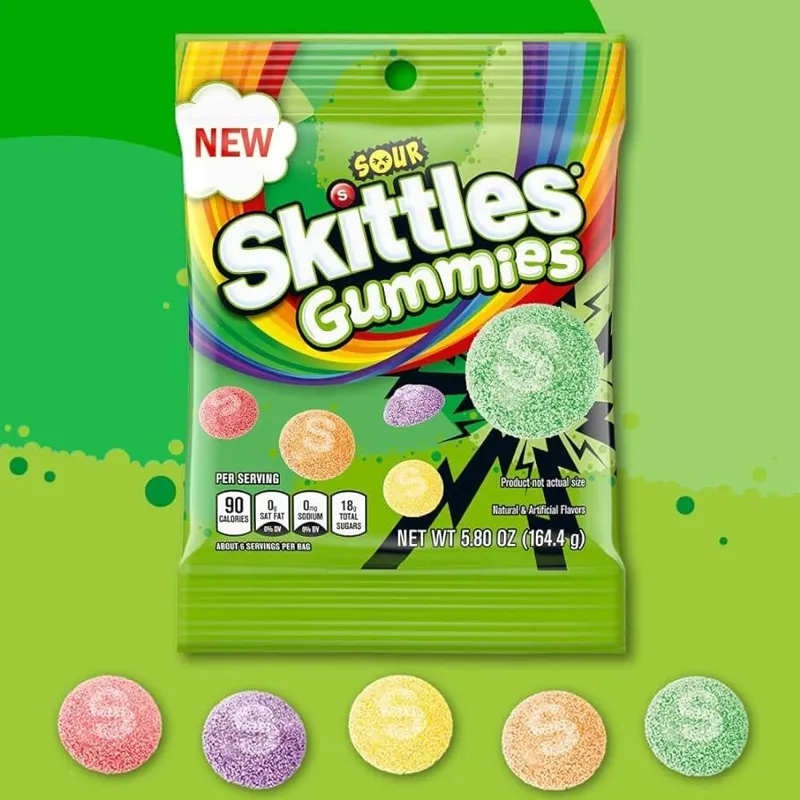Skittles Sour Gummies Chewy Candy view 1