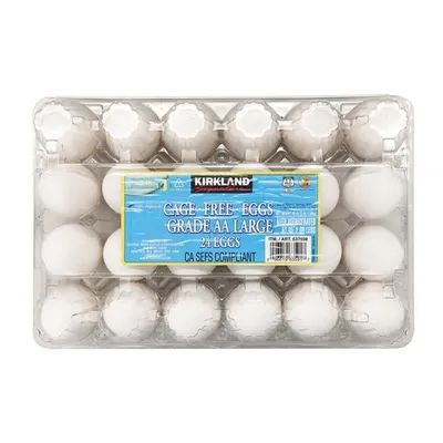 Kirkland Signature Cage-Free Large Eggs 24 Count 48 oz Carton