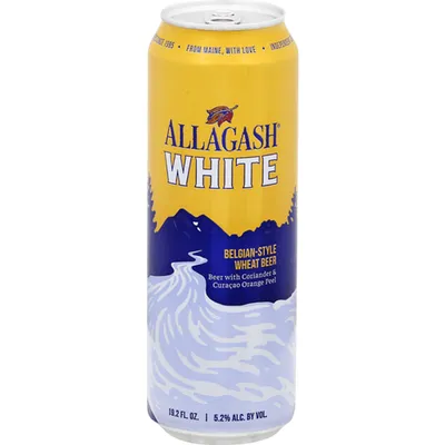 Allagash White Belgian-Style Wheat Beer 19.2 oz Can