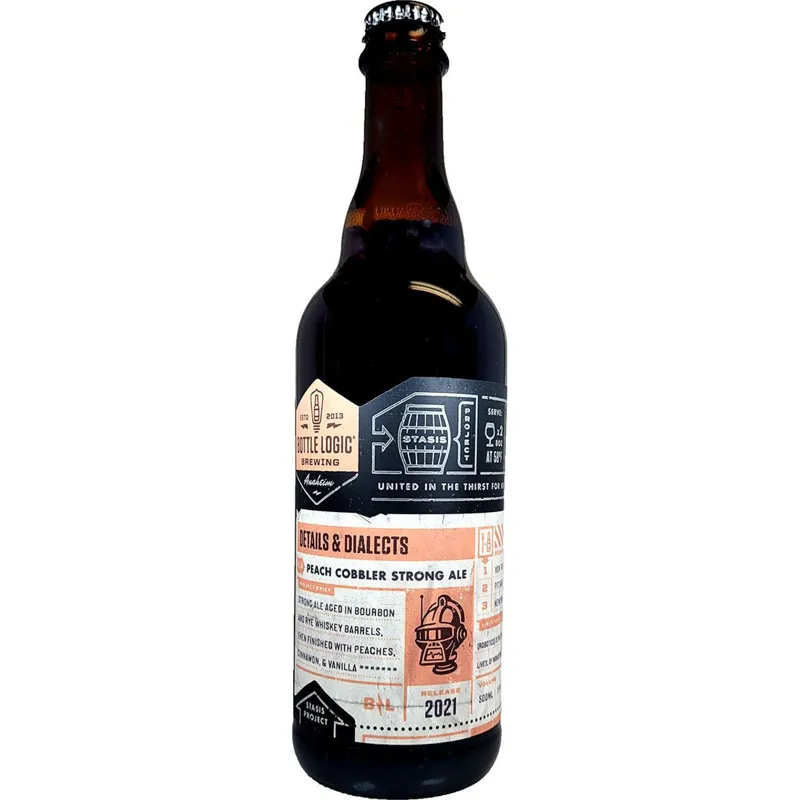Bottle Logic Brewing Co. Details & Dialects Peach Cobbler Strong Ale view 1