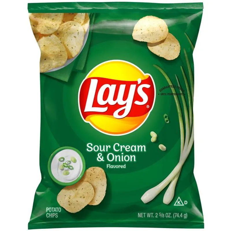 Lay's Sour Cream & Onion Flavored Bag view 1