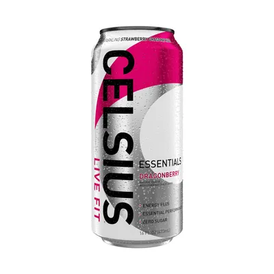 CELSIUS ESSENTIALS Sparkling Dragonberry 16 oz Can