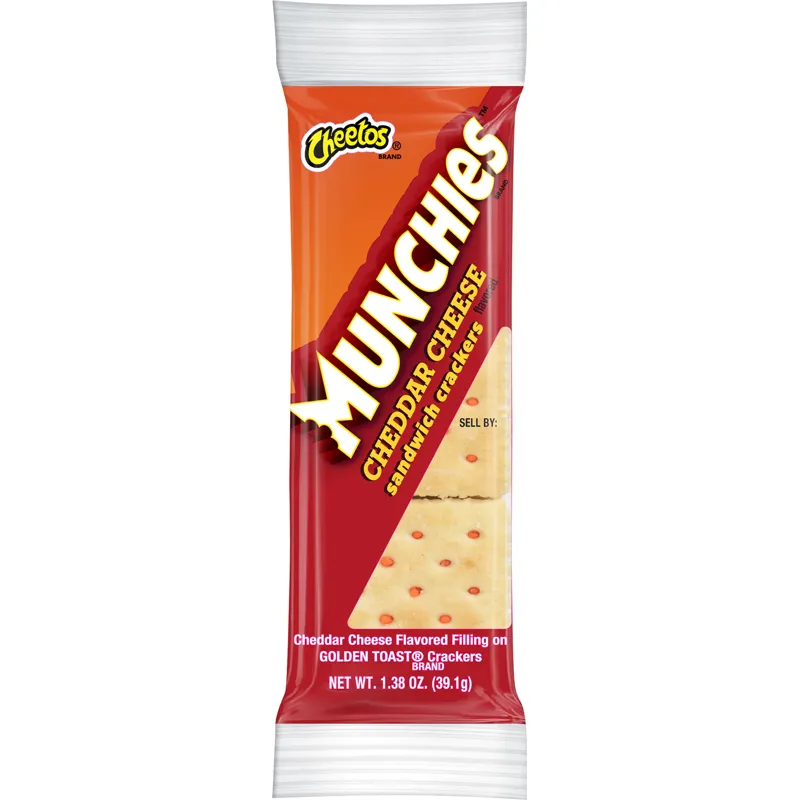 Munchies Sandwich Crackers Cheetos Brand Cheddar Cheese view 1