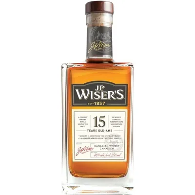 J.P. Wiser's Canadian Whisky 15 Year, 750 ml (40% ABV)
