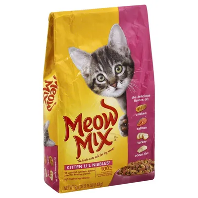 Meow Mix Kitten Li'l Nibbles Dry Cat Food 50.4 oz