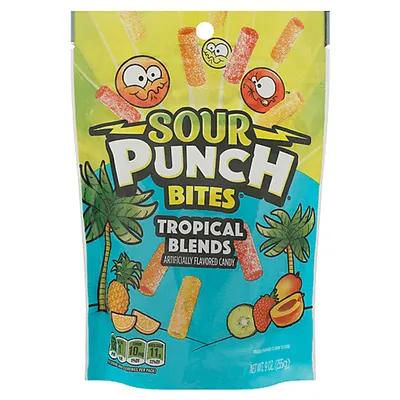 Sour Punch Bites Tropical Blends 9 oz Bag