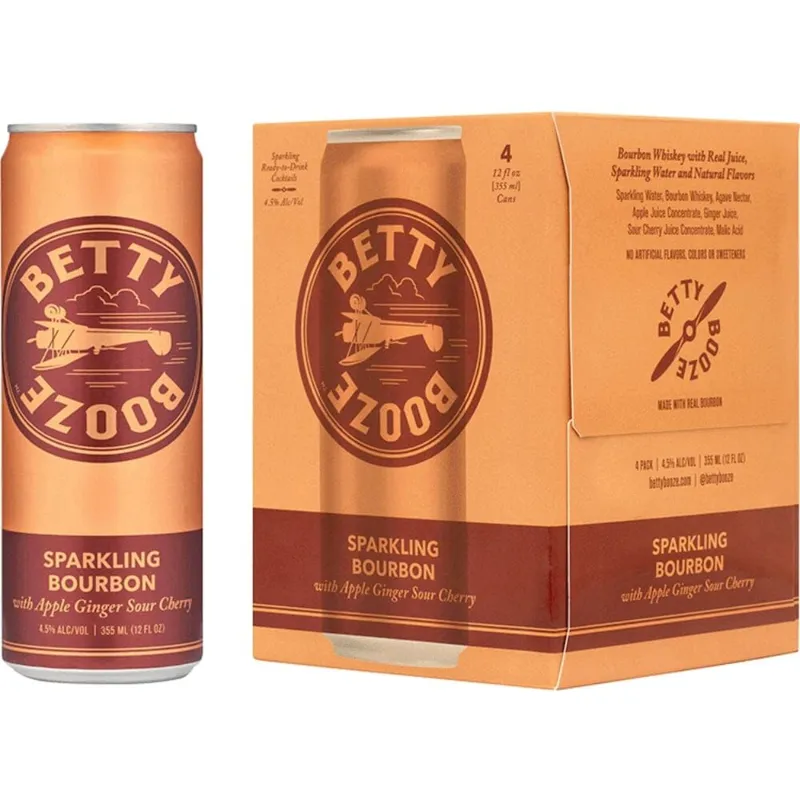 Betty Booze Sparkling Bourbon Apple Ginger Sour Cherry view 1