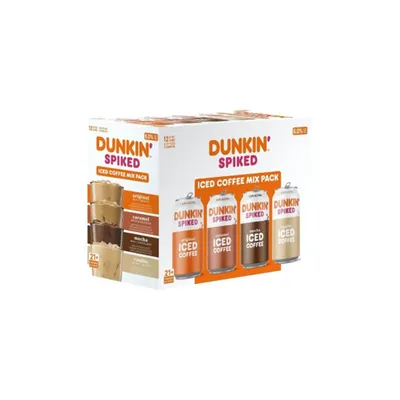 Dunkin' Spiked Iced Coffee Mix Pack 12oz 12pk Cans