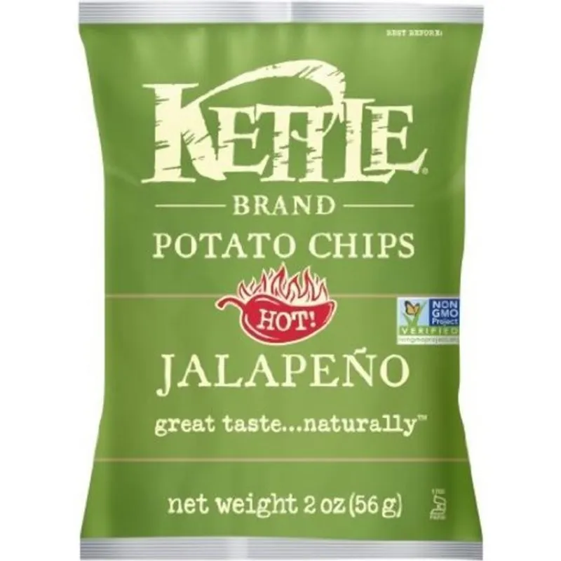 Kettle Brand Potato Chips Jalapeno view 1