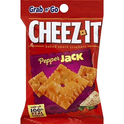 Cheez-It Baked Snack Crackers Pepper Jack - Grab n' Go 3 oz Bag