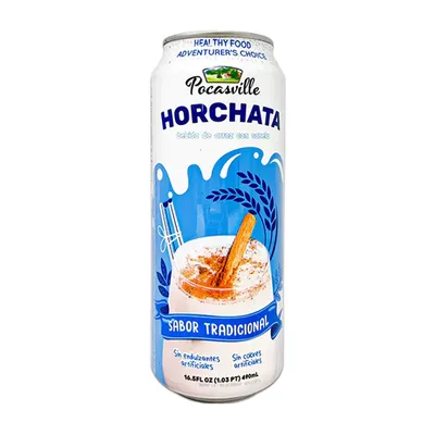 Pocasville Horchata Traditional Flavor Drink 16.5 oz Can