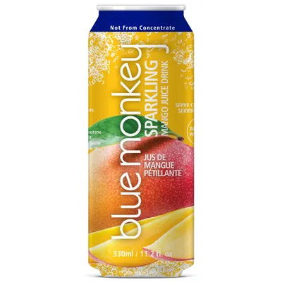 Blue Monkey Sparkling Mango Juice Drink 11.2 oz