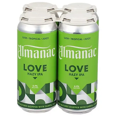 Almanac Love Hazy IPA 4 Pack 16oz cans