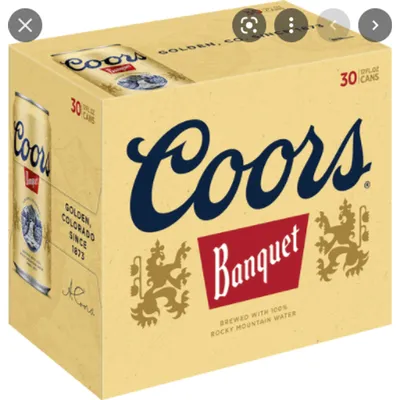 Coors Banquet 30 Pack 12 oz Cans