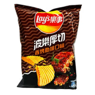 Lay's - 乐事 Rich Cut Potato Chips BBQ Flavor 2.09oz Bag