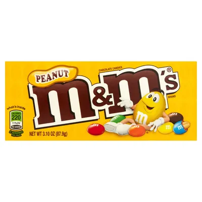 M&M's Peanut Chocolate Candies 3.1 oz Box