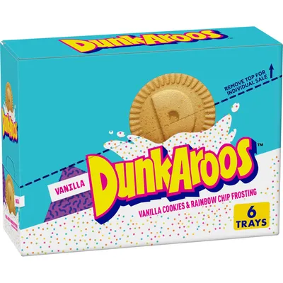 Dunkaroos Vanilla Cookies with Vanilla Frosting and Rainbow Sprinkles 1.5 oz