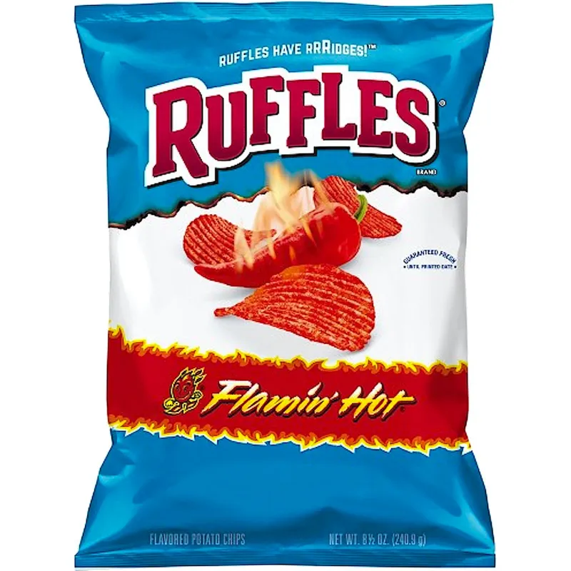 Ruffles Flaming Hot Potato Chips view 1